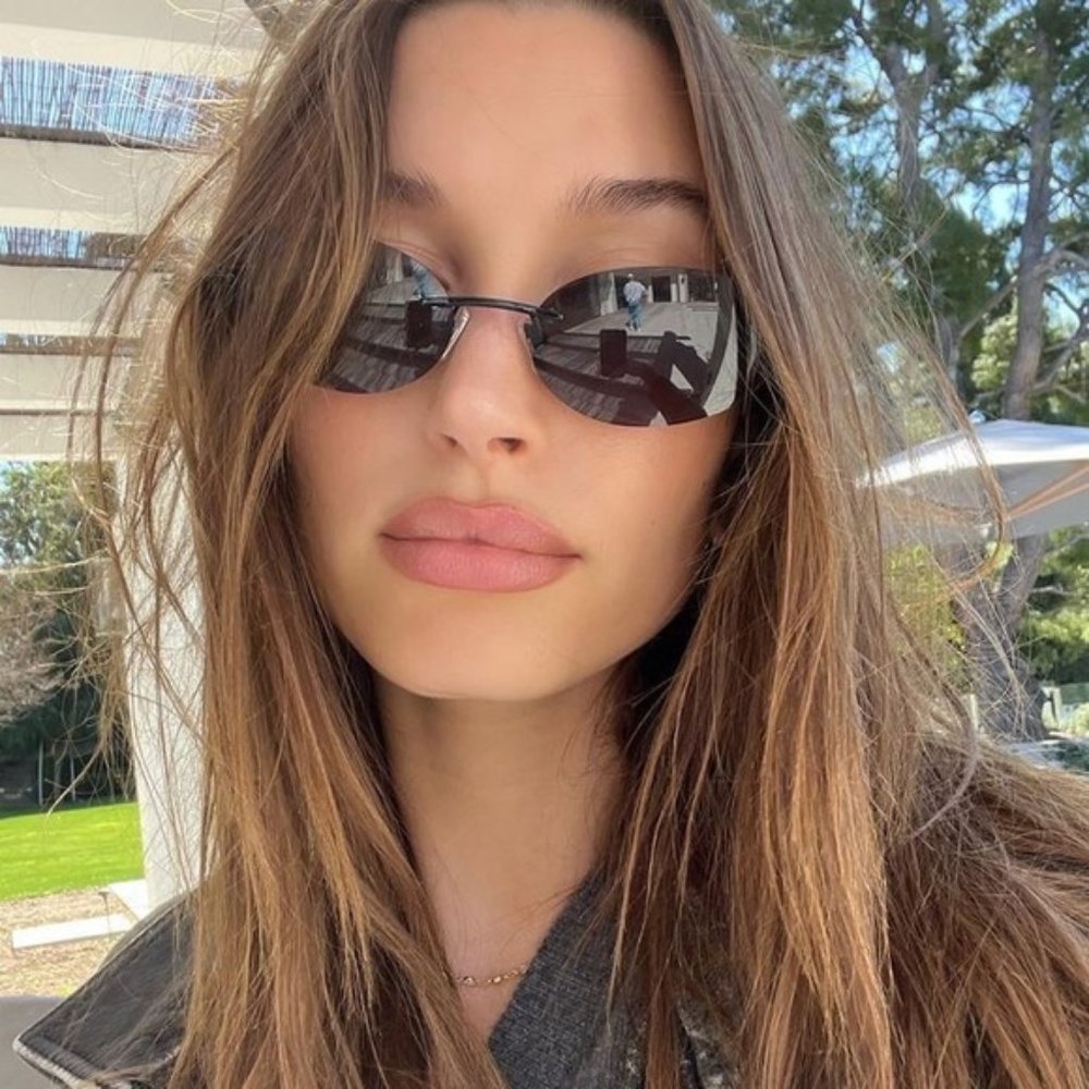 Balenciaga BB0179S Black/Grey Sunglasses as seen on Hailey Bieber